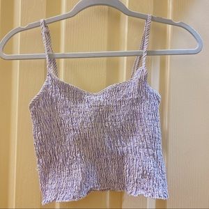 Brandy Melville blue white tank top